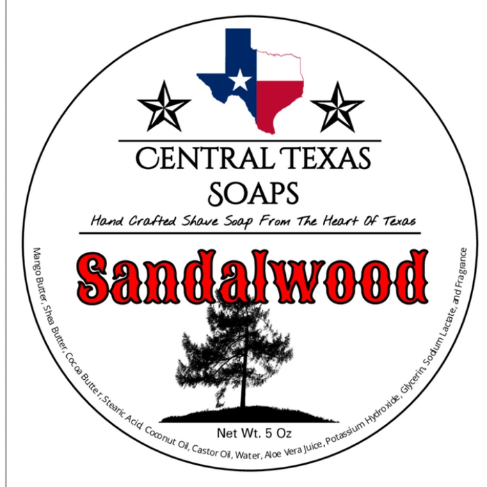 Central Texas Soaps Sandalwood Shaving Soap 5 Oz