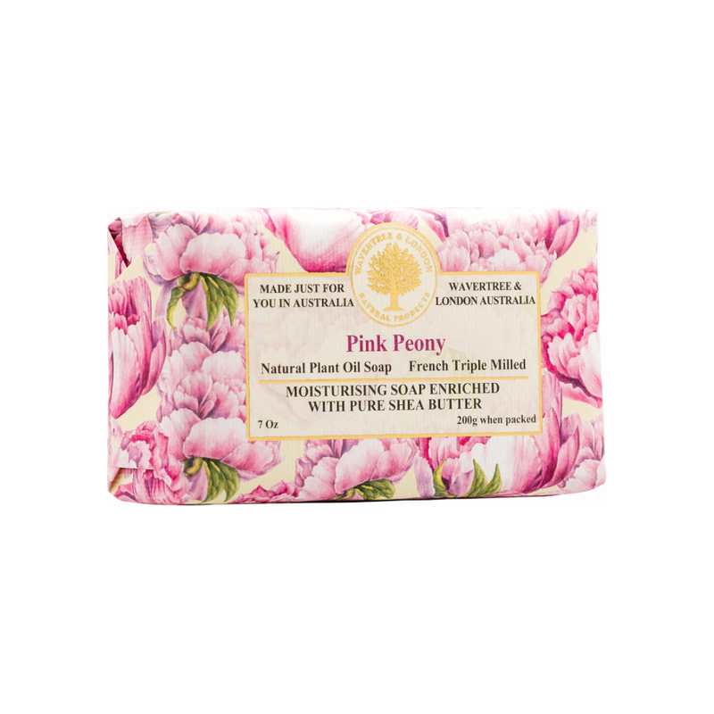 Wavertree & London Wavertree & London Australian Natural Pink Peony Luxury Soap Bar 7 Ounces Luxury Soap Bar