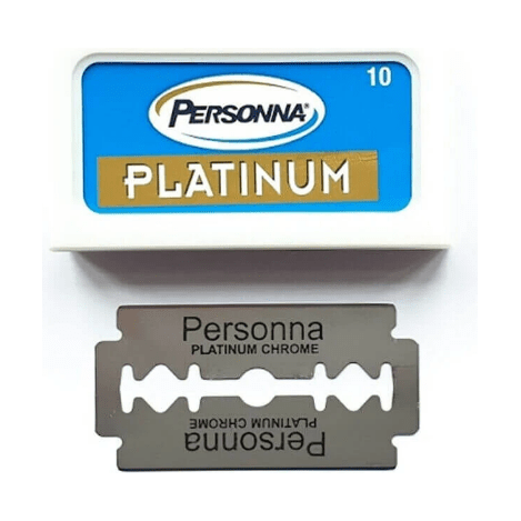 Personna Personna Platinum Chrome Super Stainless Steel Double Edge Razor Blades - 10 Pack Razor Blades Dim Gray