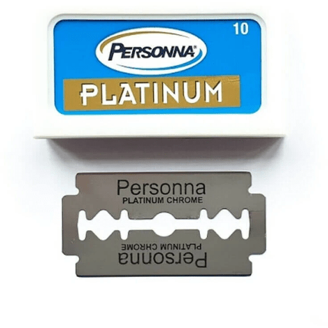 Personna Platinum Chrome Super Stainless Steel Double Edge Razor Blades - 10 Pack