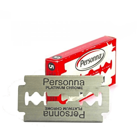 Personna Red Stainless Steel Double Edge Razor Blades - 5 Pack