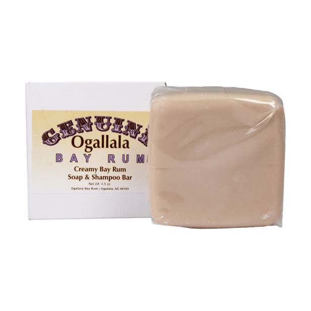 Ogallala Bay Rum Brand Creamy Unscented Bath Soap & Shampoo Bar 4.5 Oz
