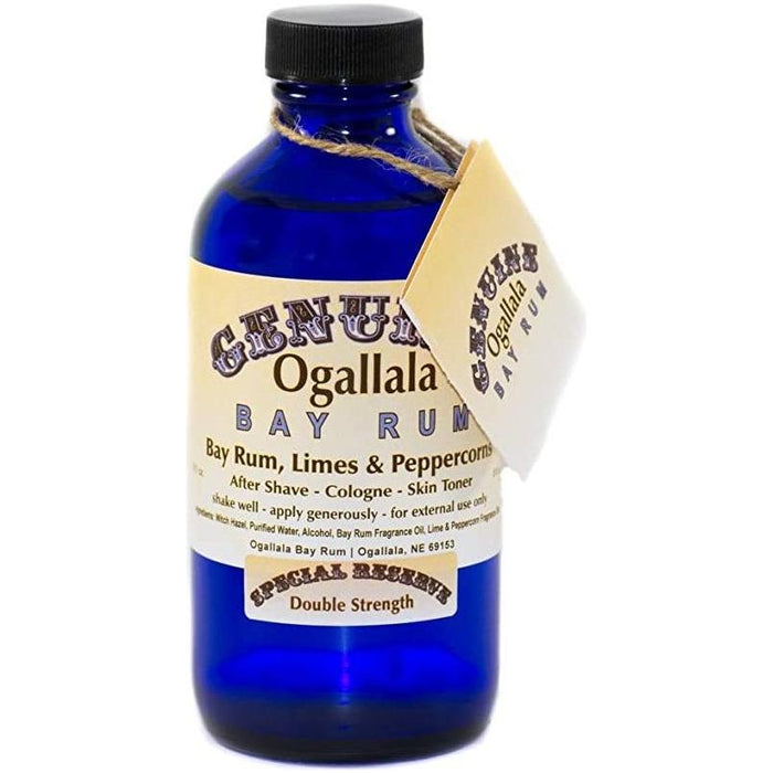 Ogallala Bay Rum, Limes & Peppercorns Double Strength Special Reserve Pre-Shave After Shave - Skin Toner 8 Oz