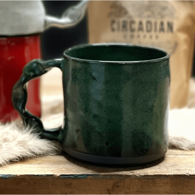 Gravesco Pottery Shaving Mug Green