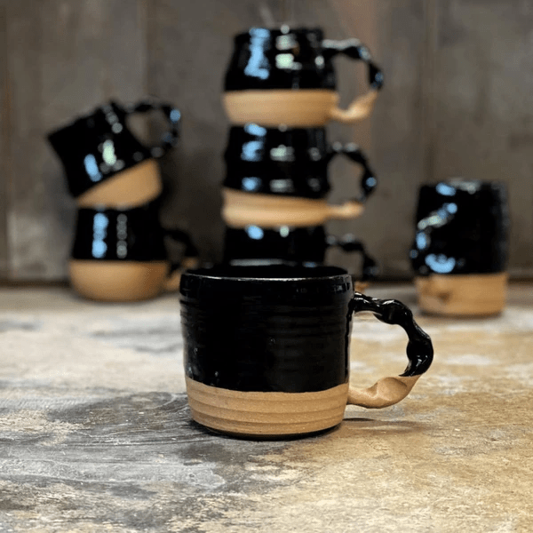 Gravesco Pottery Shaving Mug Black