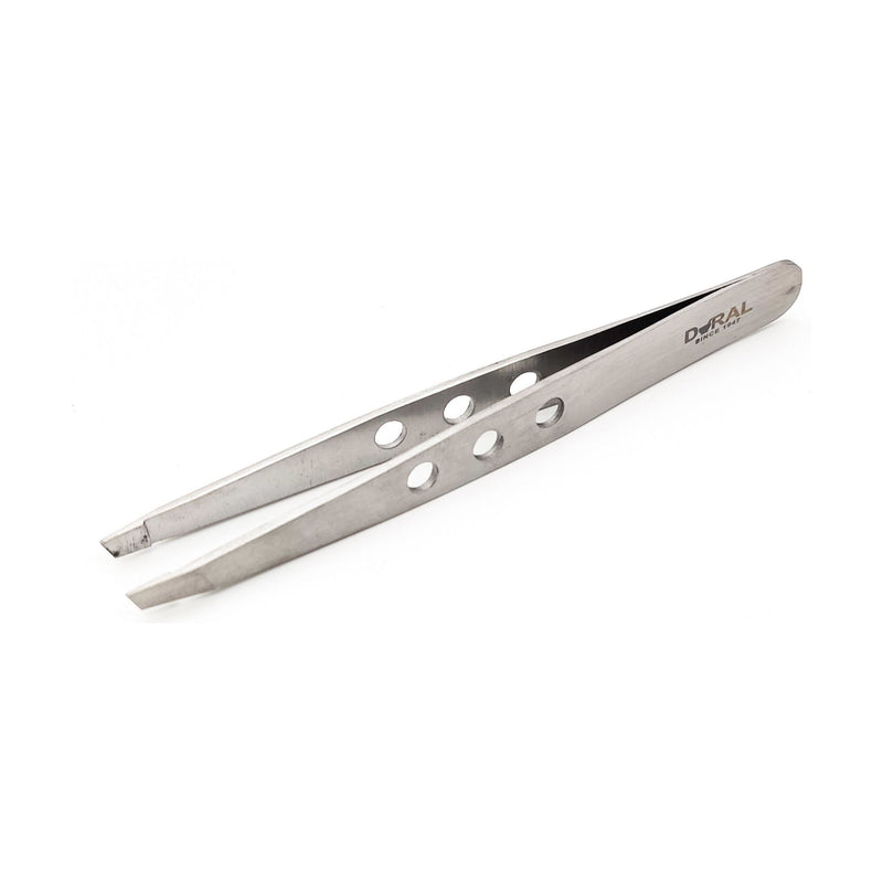 Dural Dural Slant Tweezer Classic Teardrops Silver Tweezers