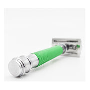 Dural Dural Heavy Stroud Head Double Edge Safety Razor Duty Green/Silver + Pouch Safety Razor