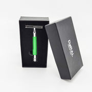 Dural Dural Heavy Stroud Head Double Edge Safety Razor Duty Green/Silver + Pouch Safety Razor