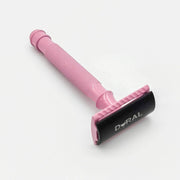 Dural Dural Heavy Stroud Head Double Edge Safety Razor Duty Pink/Black + Pouch Safety Razor