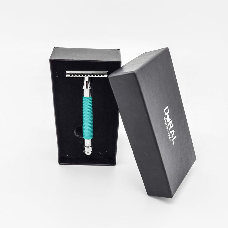 Dural Dural Heavy Stroud Head Double Edge Safety Razor Duty Sea Green/Silver + Pouch Safety Razor Dark Slate Gray