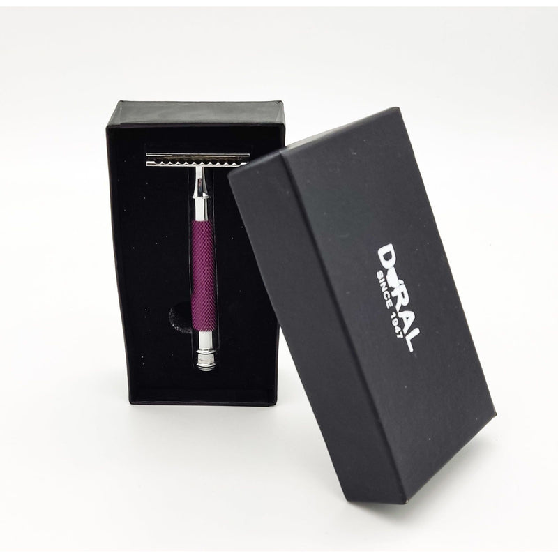 Dural Dural Heavy Stroud Head Double Edge Safety Razor Duty Purple + Pouch Safety Razor