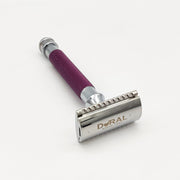 Dural Dural Heavy Stroud Head Double Edge Safety Razor Duty Purple + Pouch Safety Razor
