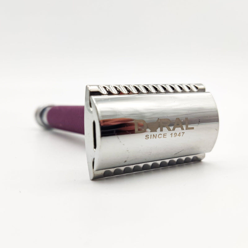 Dural Dural Heavy Stroud Head Double Edge Safety Razor Duty Purple + Pouch Safety Razor