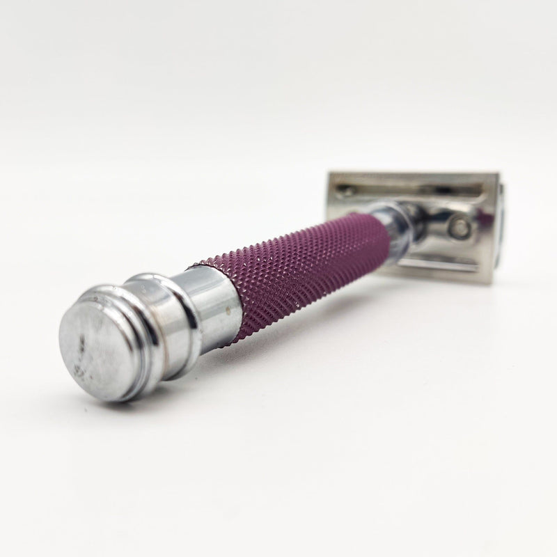 Dural Dural Heavy Stroud Head Double Edge Safety Razor Duty Purple + Pouch Safety Razor