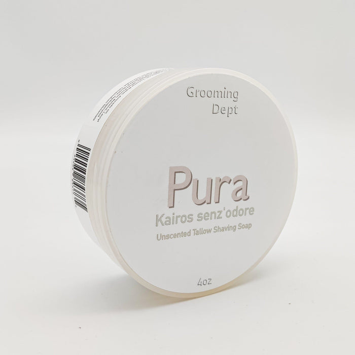 Grooming Dept Kairos Tallow Unscented Shaving Soap - Pura 4 Oz