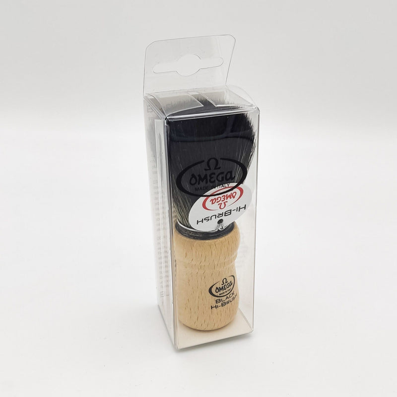 Omega Omega Synthetic Fiber Beard Brush 196228 Beech Wood Handle Beard Brush