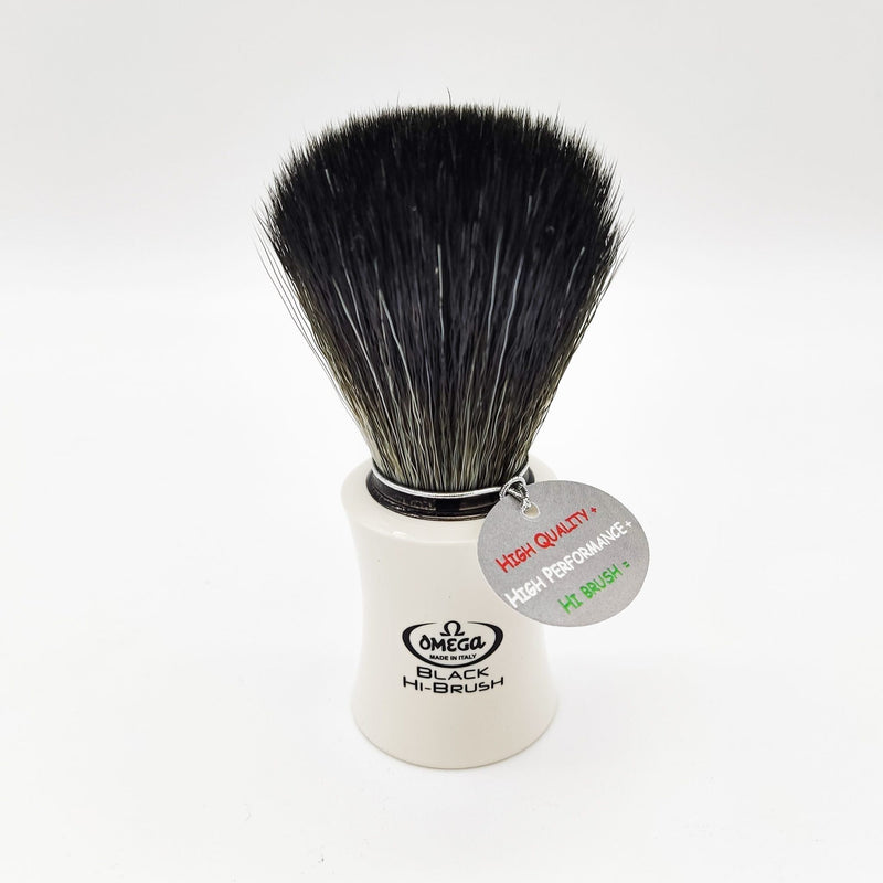 Omega Omega Shaving Brush White 196819 Hi-Brush Synthetic Fibre Shaving Brush