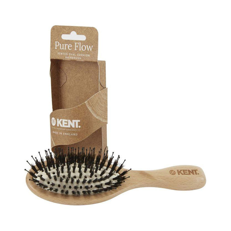 KENT Kent Pure flow Vented Oval Cushion Hairbrush LPF1 - 5 Oz Hairbrush