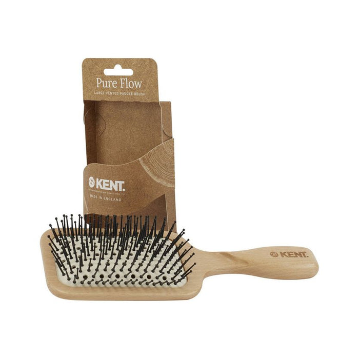 Kent Pure Flow Ball Tipped Pins Large Vented Paddle Hair Brush - LPF2 / 5 Oz