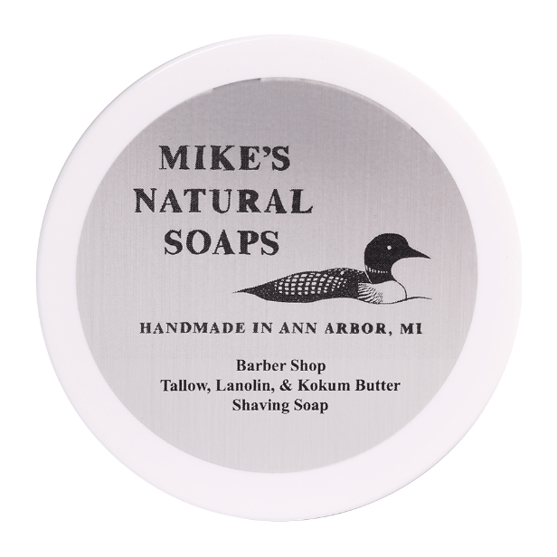 Mike's Natural Soaps Barber Shop Shaving Soap 5 Oz