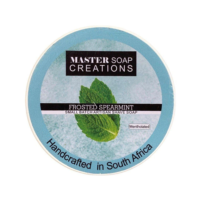 Master Soap Creations  Frosted Spearmint Shave Soap 6 Oz