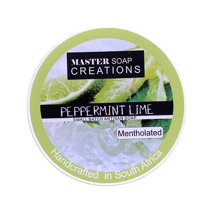 Master Soap Creations Peppermint Lime Shave Soap 6 Oz