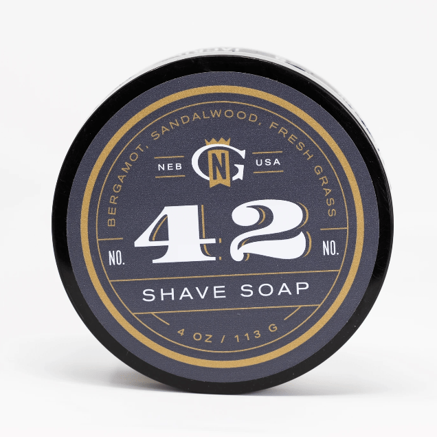 Gentleman's Nod Nro. 42 Jackie Bergamot, Sandalwood, Fresh Grass Shaving Soap 4 Oz (Old Base)