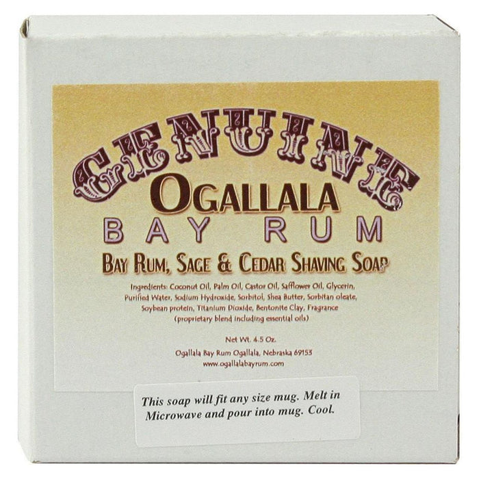 Ogallala Bay Rum, Sage & Cedar Shaving Soap 4.5 Oz