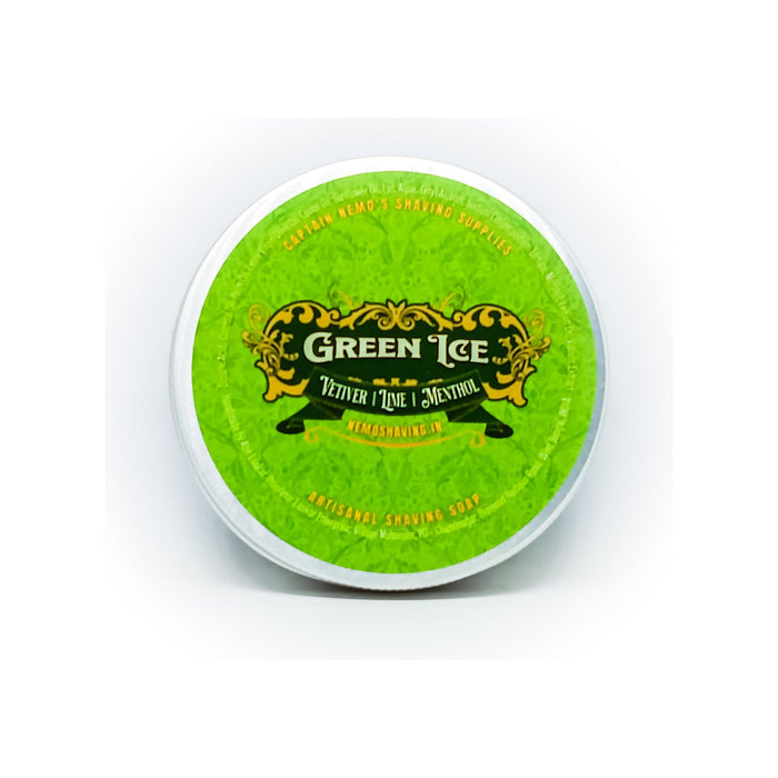 Captain Nemo's Green Ice Shaving Soap 3.5 oz