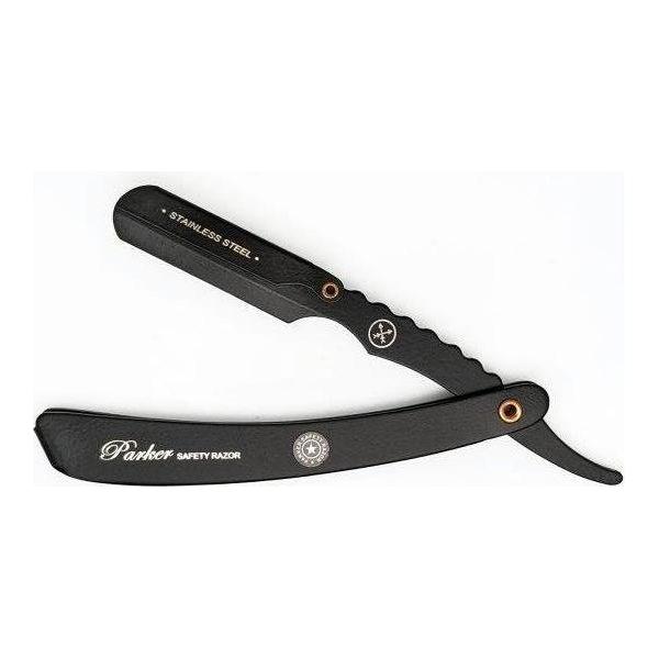 Parker Parker PTABK Stainless Steel Black Adjustable Barber Razor Barber Razor