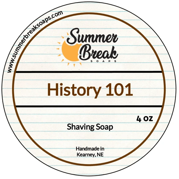 Summer Break Soaps History 101 Shaving Soap 4 Oz