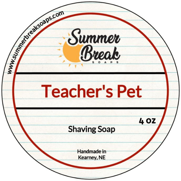 Summer Break Soaps Teacher's Pet Shaving Soap 4 Oz