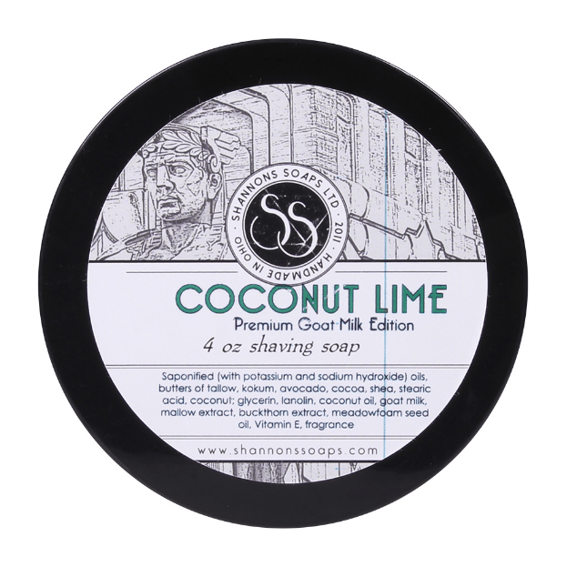 Shannons Soap Coconut Lime Shaving Soap 4 Oz