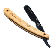 Parker Parker SRPBA Clip-Type Pine Wood Handle Stainless Steel Straight Barber Razor Barber Razor