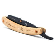 Parker Parker SRPBA Clip-Type Pine Wood Handle Stainless Steel Straight Barber Razor Barber Razor