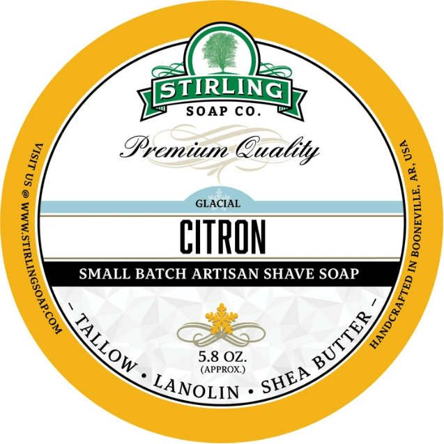Stirling Soap Co Stirling Soap Co. Glacial Citron Shaving Collection Shaving Set Black Shaving Soap 5.8oz