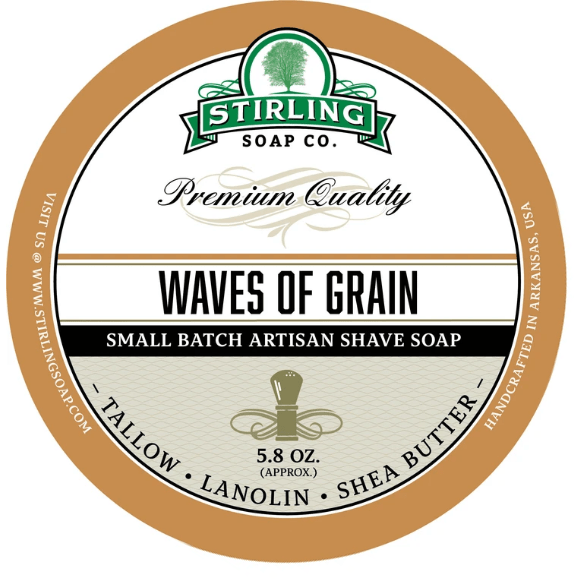 Stirling Soap Co. Waves of Grain Shave Soap Jar 5.8 oz