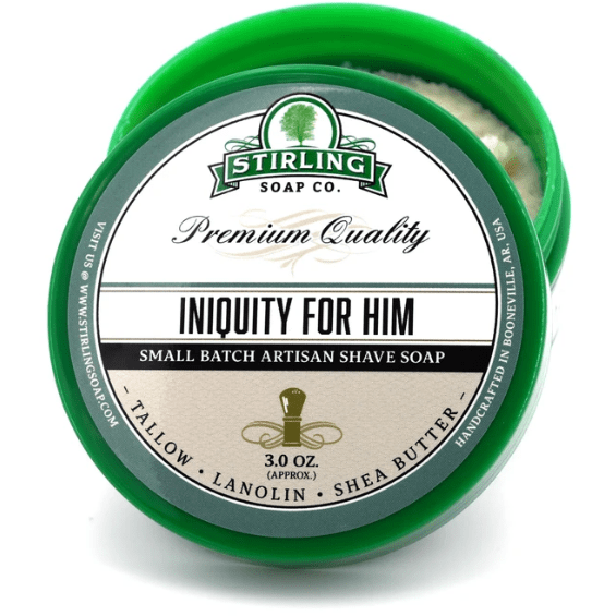 Stirling Soap Co. Iniquity for him Shave Soap Jar 3 oz