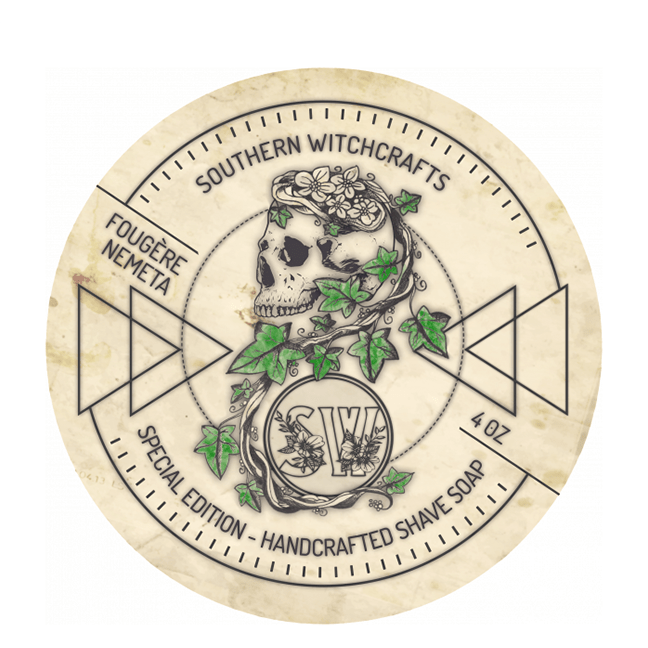 Southern Witchcrafts Fougere Nemeta Vegan Shave Soap 4 Oz