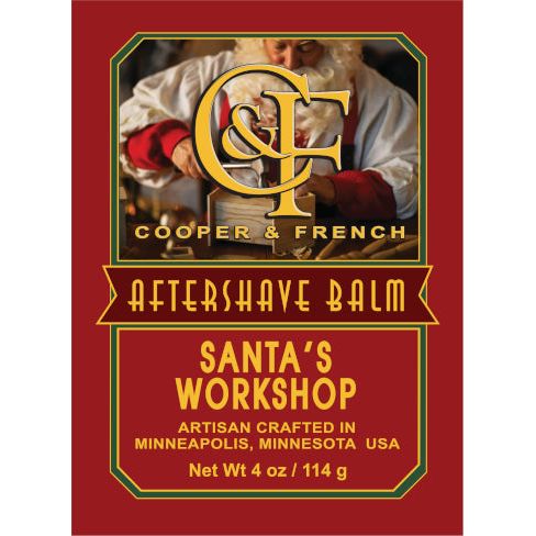 Cooper & French Santa's Workshop Aftershave Balm 4 oz