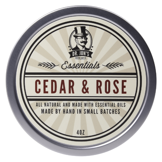 Dr. Jon's Essentials Cedar & Rose Shaving Soap 4 Oz