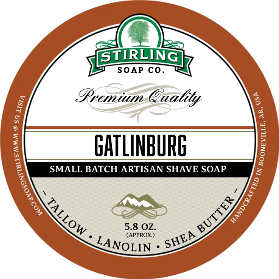 Stirling Soap Co. Gatlinburg Shave Soap Jar 5.8 oz