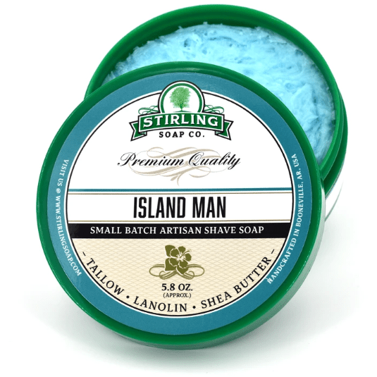 Stirling Soap Co. Island Man Shave Soap Jar 5.8 oz