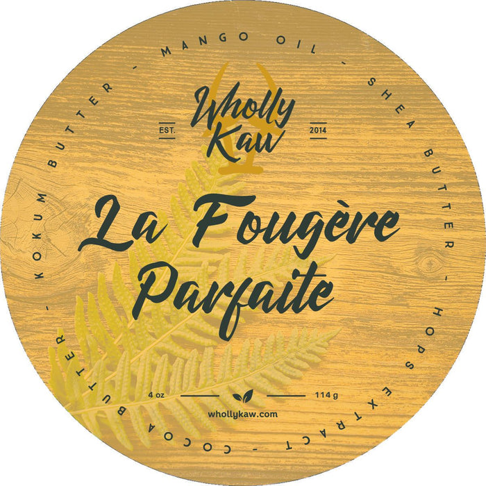 Wholly Kaw La Fougere Parfaite Vegan Shaving Soap 4 Oz