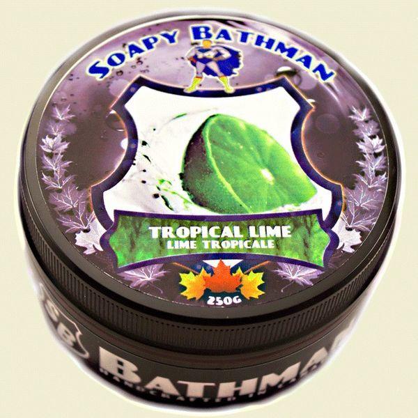 Soapy Bathman Tropical Lime Shaving Soap 8 Oz