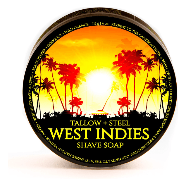 Tallow + Steel West Indies Shaving Soap 4 Oz