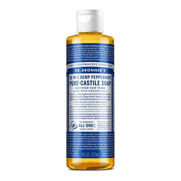 Dr. Bronner's Organic Pure Castile Liquid Soap Peppermint 8 fl oz