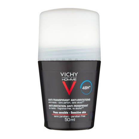 Vichy Homme 48H Antiperspirant Deodorant Anti-Marks Roll-On 50ml