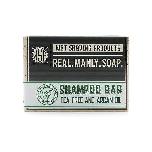 WSP Real Manly Soap Tea Tree and Argan Oil Shampoo Bar 4.5 Oz