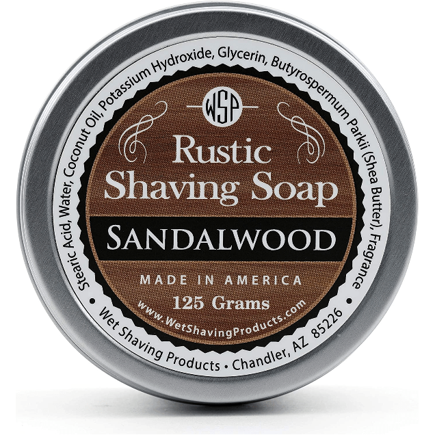 WSP Sandalwood Rustic Shaving Soap 125g